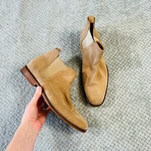 ALDO Men's Brown Suede Chelsea Boots Dress Shoes Ankle 10 Leather